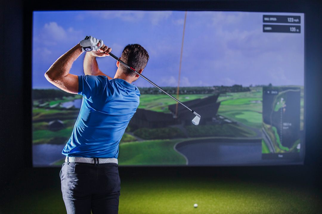 Player using Trackman